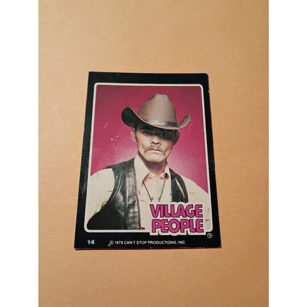 Vintage 1979 Village People Trading Card #14 Disco Era Vintage Music Collectible